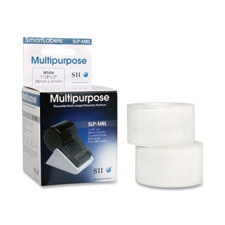 Seiko Instruments Seiko, SELF-ADHESIVE MULTIPURPOSE LABELS, 1.12in X 2in, WHITE, 440PK SLPMRL